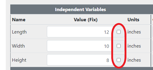 FIX an Independent Variable